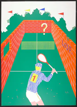 Etienne Elias - Zeefdruk, Tennis kopen? Bied vanaf 80!