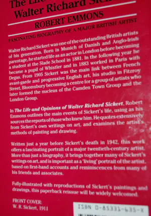 Walter Richard Sickert - oeuvrecatalogus schilderijen (1993) en de biografie (1992) kaufen? Bieten Sie von 40!