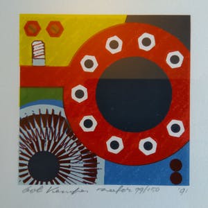 Bob Kemper - "Techniek in de jaren '90." 1991, Serie van vier zeefdrukken. kopen? Bied vanaf 100!