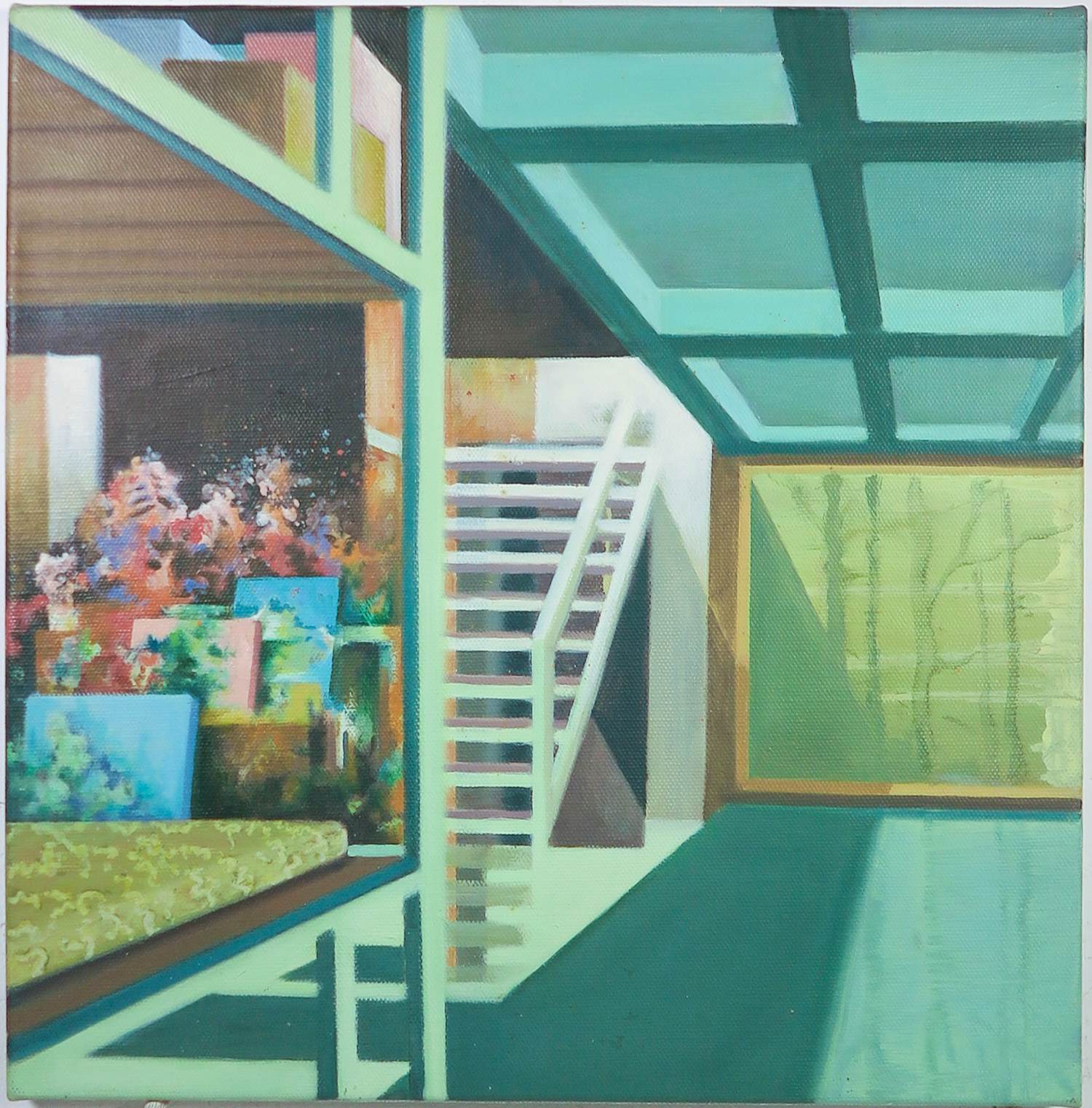 Henk van den Bosch - Olieverf op linnen, Proeftuin kopen? Bied vanaf 250!