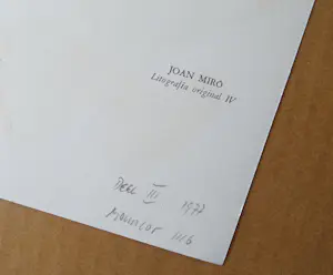 Joan Miro - Originele lithografie IV - Litografo (Band III) 1977 , Mourlot 1116 kopen? Bied vanaf 119!