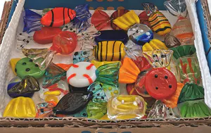 Seguso - 24x Murano Glas Snoepjes / Bonbons / Sweets - Vintage Kunst Venetië kopen? Bied vanaf 70!