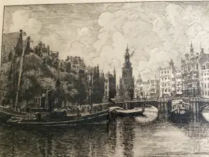 Louis Landre - 3 etsen van Amsterdam kopen? Bied vanaf 75!