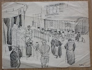 Herman Bieling - Pen tekening kopen? Bied vanaf 49!