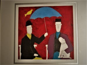 Annora Spence - Karakteristiek Litho van bekende Britse Grafica "Under the Umbrella" kopen? Bied vanaf 10!