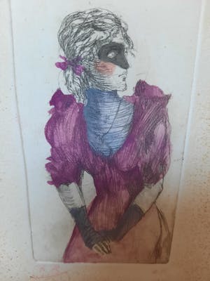 Felicien Rops - De maskerade kopen? Bied vanaf 70!