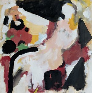 Eugene Brands - kleurrijke gouache - 'Vrouw in fauteuil' - 1974 kopen? Bied vanaf 1900!