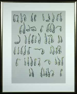 Miranda Penning - Houtsnede, Z.T. (Vissen) - Ingelijst (Groot) verkocht voor € 70!