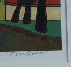 Toon Tieland - Handgesigneerde prent , “Volle Maan” - ingelijst – ca 1990 kopen? Bied vanaf 1!