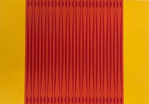 Dordevic Miodrag - Gesigneerde zeefdruk - Abstracte compositie met rood en geel - 92/100 kopen? Bied vanaf 50!