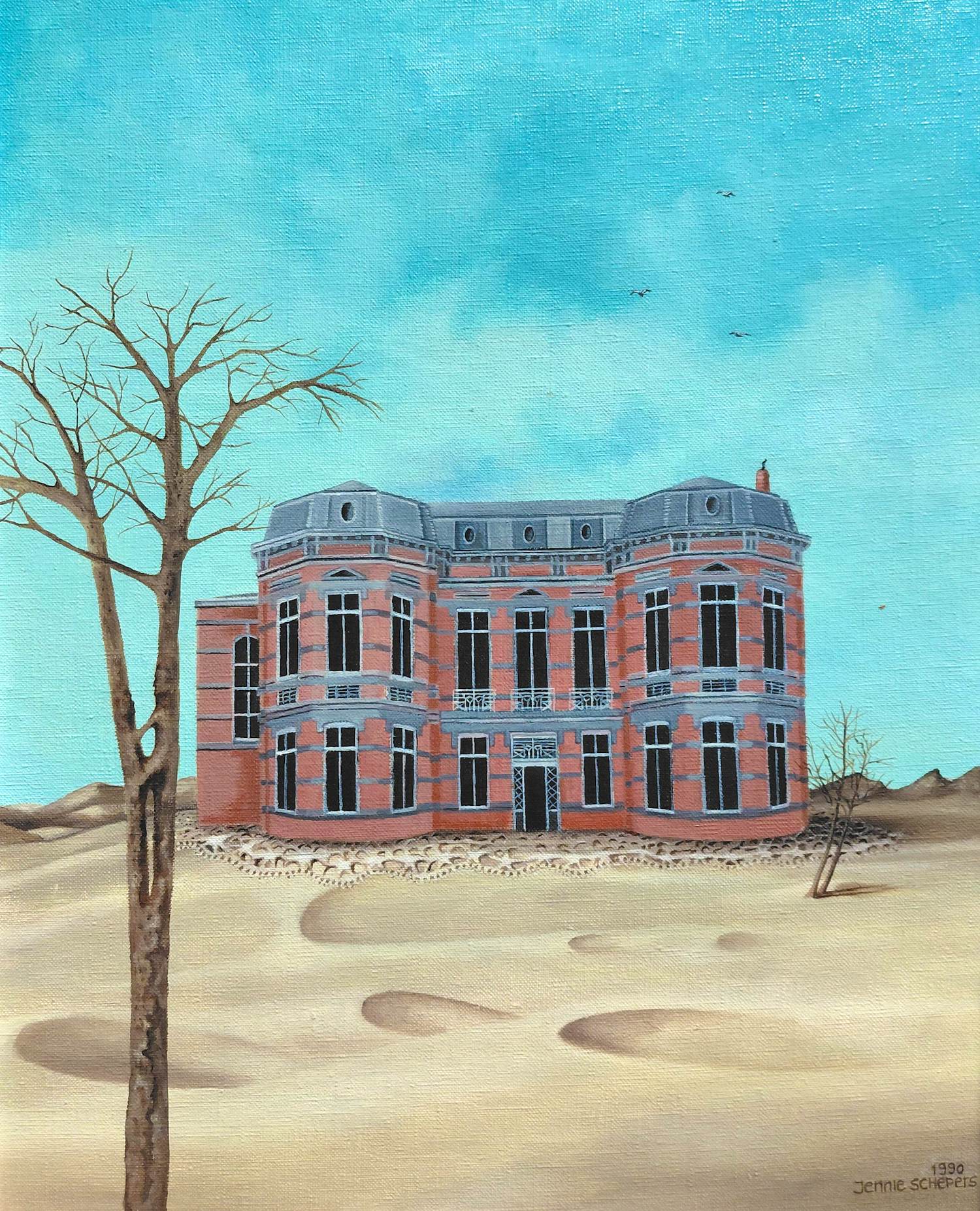 Jenny van Herwijnen - Zandgebak, olieverf op doek (netjes ingelijst) kopen? Bied vanaf 150!