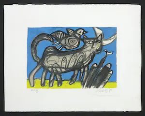 Corneille - Litho, Le chat et L'oiseau kopen? Bied vanaf 1!