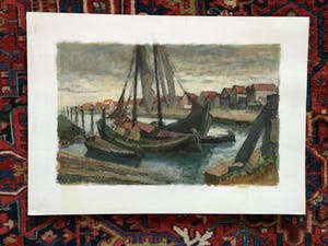 Willem Fekken - C4925-10, Boten langs de kade kopen? Bied vanaf 100!