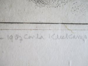 Carla Kleekamp - Ingelijste ets "Invocations (Ton de Leeuw)" kopen? Bied vanaf 70!