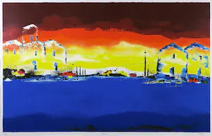 Henk Kuijpers - Zeefdruk, Mouzaki - Ingelijst (Groot formaat) kopen? Bied vanaf 1!