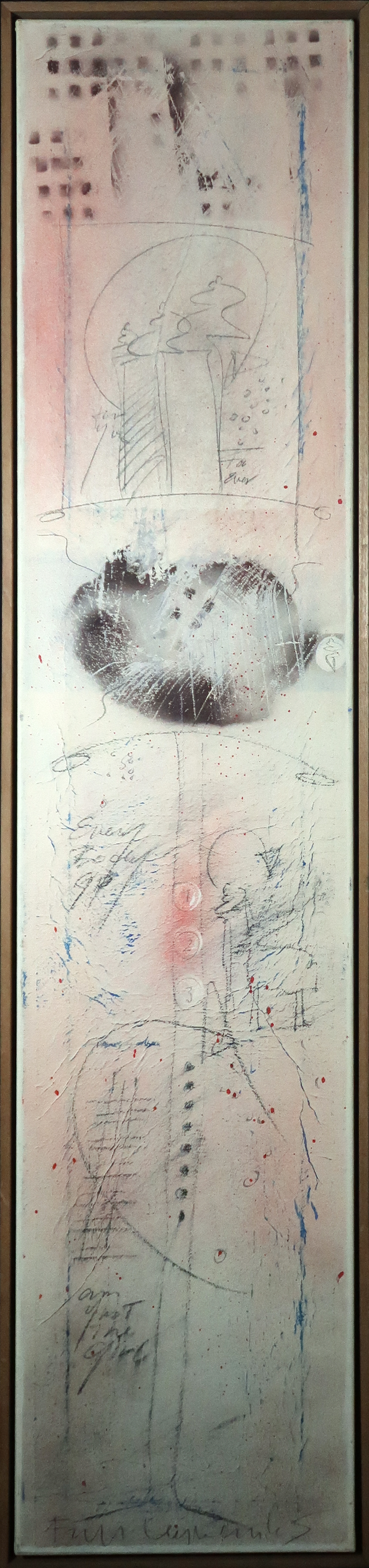 Frank Lengvenius - Acryl op doek, Waiting - Ingelijst (Zeer Groot) verkocht voor € 100!