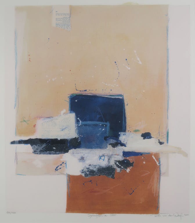 Ron van der Werf - Ron van der Werf: Zeefdruk, Symfonie II - Ingelijst kopen? Bied vanaf 40!