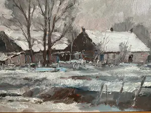 Frans Manders - Winter in Brabant. kopen? Bied vanaf 275!