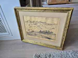 Marius Bauer - ets - Ruiters op heuvel, gesigneerd r.o. kopen? Bied vanaf 149!