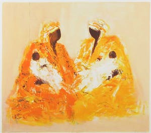 Wil Willemsen - Zeefdruk, Les Mamas - Ingelijst kopen? Bied vanaf 60!