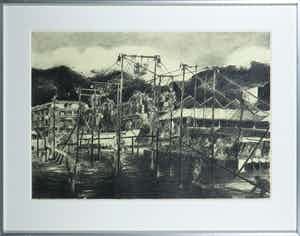 Jep van de Ven - Potlood, Schwund IX - Ingelijst verkocht voor € 60!