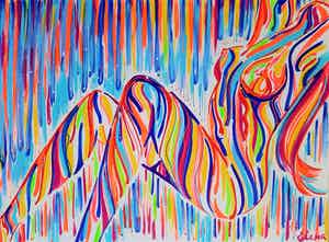 Elena Polyakova - ELVA - Abstract body art verkocht voor € 125!