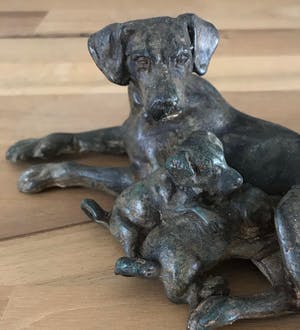 Pierre Chenet - Bronzen beeld van hond met puppy's - Fonderie Pierre Chenet kopen? Bied vanaf 155!