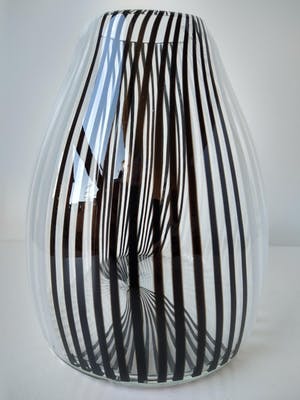 Venini - zwart/wit Tessuto/Swirl vaas kopen? Bied vanaf 85!