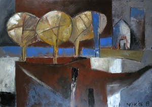 Philip Vencken - Olieverf op doek, Gezicht op Rab (Groot) kopen? Bied vanaf 200!