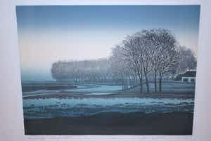 Hans Heijman - Landschap Vleugeldijk - grote kleurets oplage 60 ex. verkocht voor € 90!