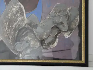 Ru van Rossem - Liggende vrouw. Naakt. Mooi ingelijst. kopen? Bied vanaf 129!