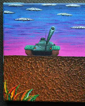 Dadara - acryl op doek: Frog + zeefdruk: Frog kopen? Bied vanaf 1299!