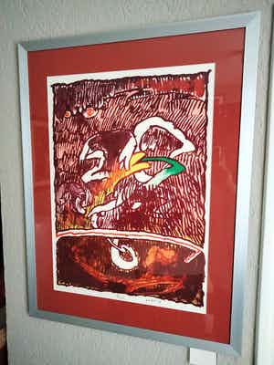 Pierre Alechinsky - invisible flying objects verkocht voor € 725!