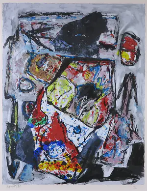 Jacques Doucet - Zeefdruk, Abstracte compositie - Ingelijst (Groot) kopen? Bied vanaf 150!