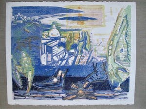 Luuk Scholten - Grote houtsnede "Santorini" kopen? Bied vanaf 50!