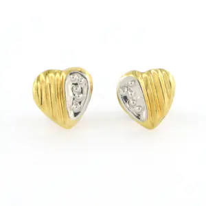 14k bicolour gouden oorknoppen - 6,6 mm x 6,6 mm kaufen? Bieten Sie von 50!