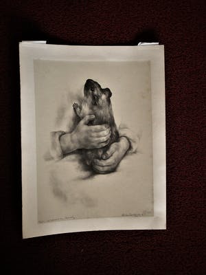 Aart van Dobbenburgh - Zeer bep. Oplage van 25 ! 1960 Ets "Kinderhanden" gesigneerd kopen? Bied vanaf 20!