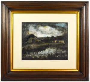 Marinus Bies - Huis aan het water (dubbelzijdig landschap) kopen? Bied vanaf 150!