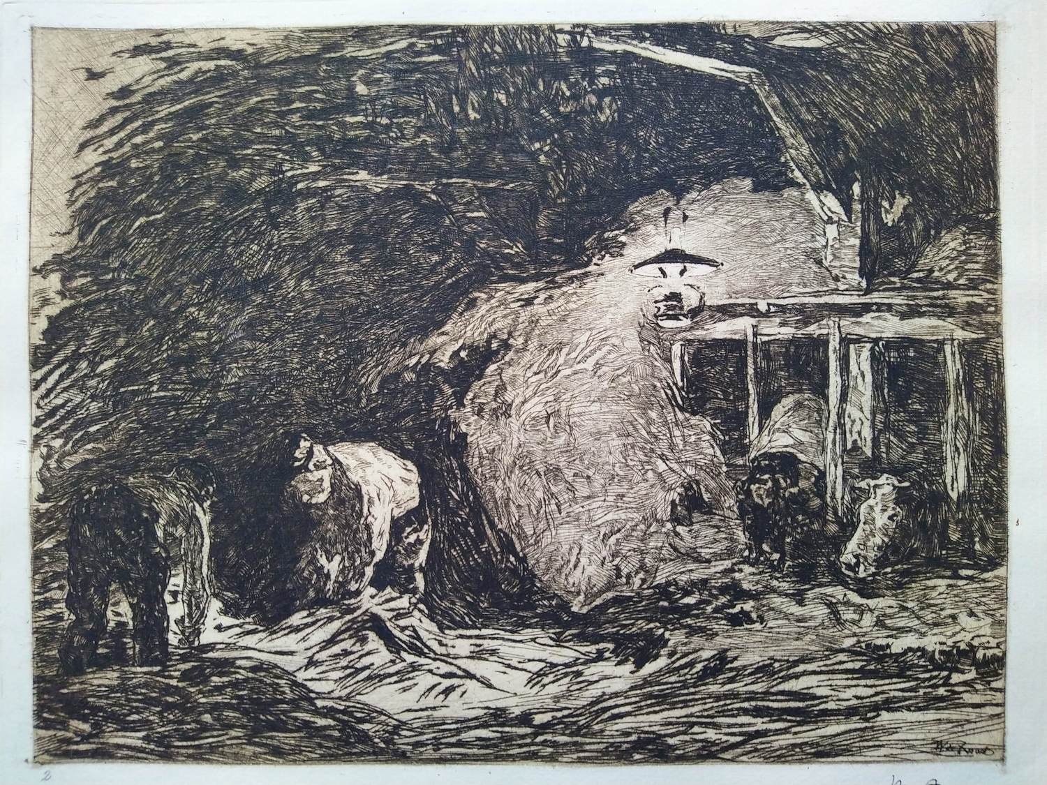 Willem de Zwart - 1905 - In de stal kopen? Bied vanaf 50!