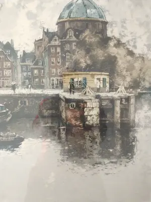 Henry Cassiers - Haarlemmersluis en Lutherse kerk te Amsterdam kopen? Bied vanaf 40!