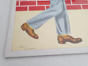 Roger Raveel - Man voor rode bakstenen muur kopen? Bied vanaf 1475!