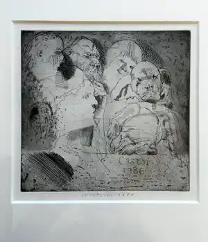 Co Westerik - ‘Castor’ - ets gesigneerd - ingelijst - 1986 verkocht voor € 350!