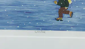 Aad Groenendijk - Zeefdruk, Winter - Ingelijst kopen? Bied vanaf 35!