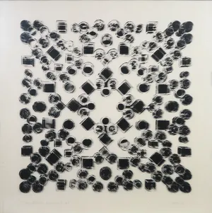 Willem Kloppers - Zeefdruk op plexiglas en papier, Nitela Nitiditas multiplicis 9 - Ingelijst kopen? Bied vanaf 1!