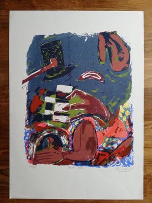 John Lie a Fo - REVE NOIR / KLEURLITHO / 70x50cm / SIG / 1988 kopen? Bied vanaf 30!