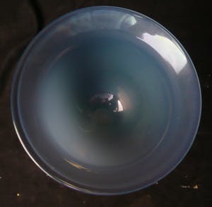 Niet of onleesbaar gesigneerd - Art Nouveau: Weinglas mit blauer Kuppa, Böhmen, signiert kopen? Bied vanaf 1!