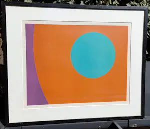 Alexander Liberman - Geometrisch abstract, litho (mooi ingelijst) kopen? Bied vanaf 350!