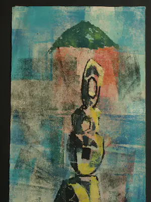 Ruth Fischer - Gemende techniek , Zonder titel – Lijst, 71 x 51 cm kopen? Bied vanaf 40!