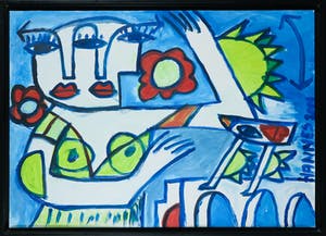 Hannes Kuiper - Olieverf op doek, Zonder titel V - Ingelijst kopen? Bied vanaf 100!