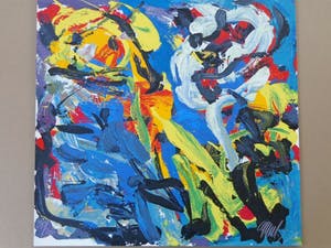 Karel Appel - COBRA-ABSTRACTIE / KLEURZEEFDRUK / 50x50cm / SIG / 1977 kopen? Bied vanaf 500!